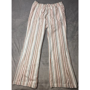 Roxy Womens Baggy Pants Size XL Baggy Red White Striped